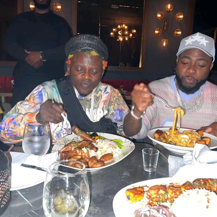 Davido Takes Portable Out For Dinner In US, Gifts Him Dior Shoes (Pictures)