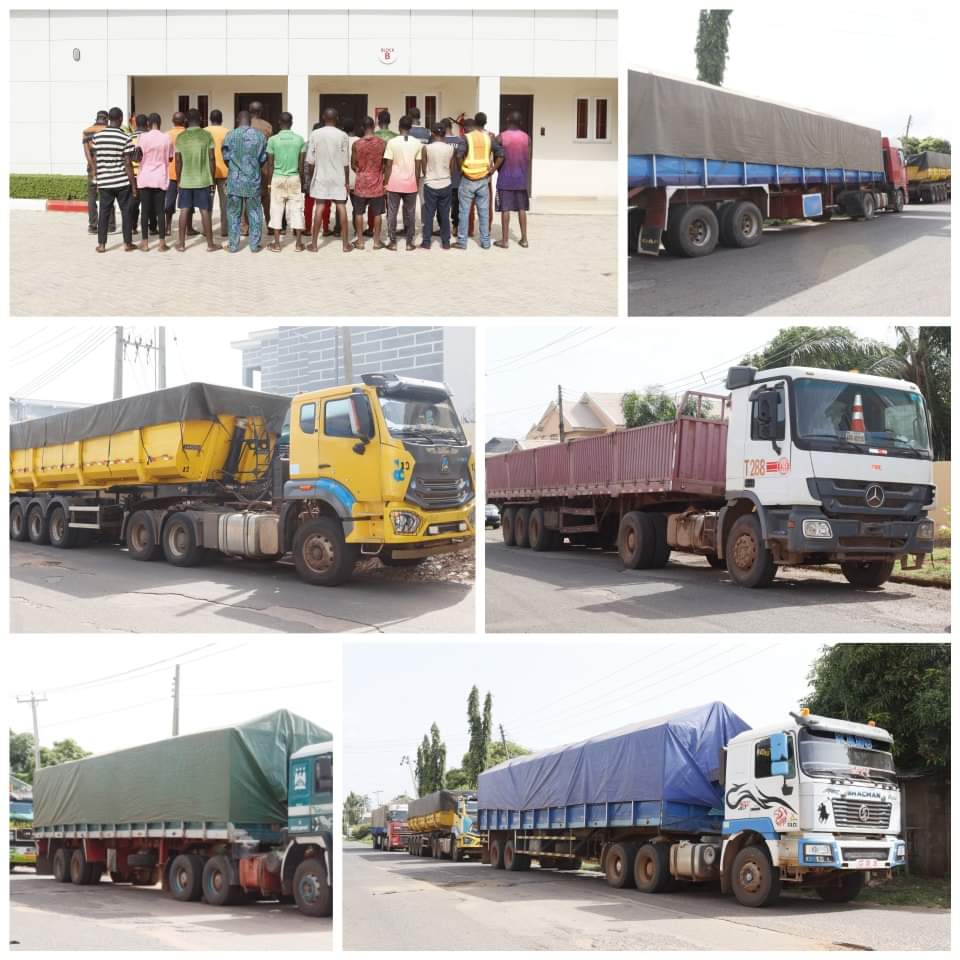 EFCC Arrests 11 For Illegal Mining In Ilorin, Impounds 8 Truckload Of Minerals (Pics)