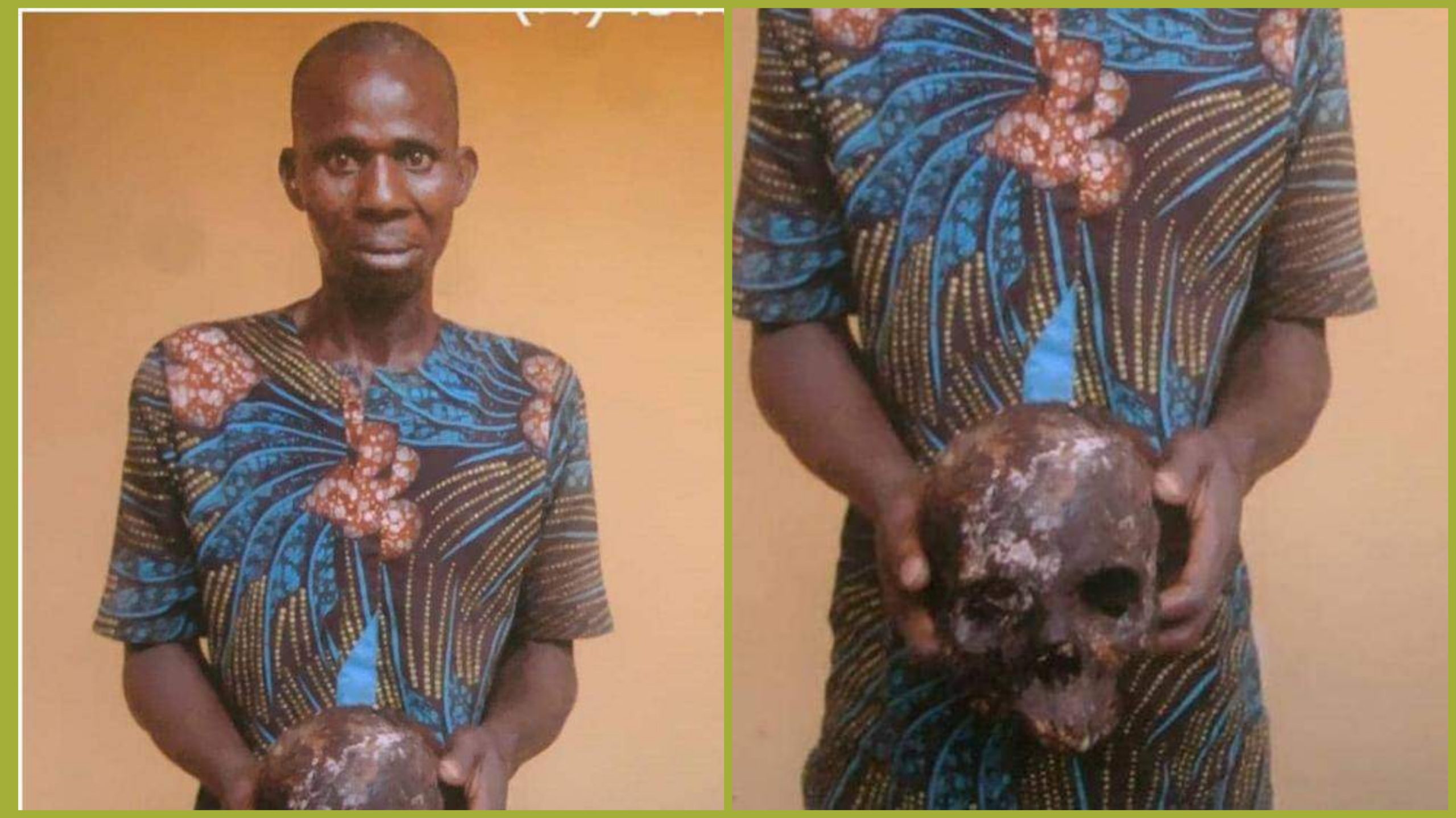 Man Exhumes & Beheads A Corpse For Ritual In Ogun. Caught By Police (Photo)