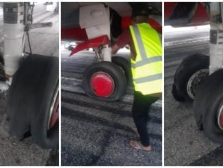 Max Air Plane Tyres Burst While Attempting To Take Off In Adamawa Airport