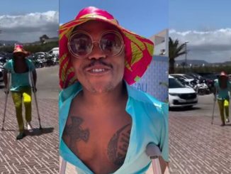 Somizi injures his leg while vacationing in Ibiza (Video)