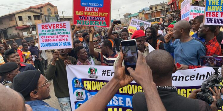 Atiku Abubakar’s Son Spotted During Protest In Lagos