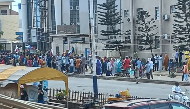 Hunger Protest: Hoodlums Vandalise Bank, Mount Armoured Tank In Kaduna