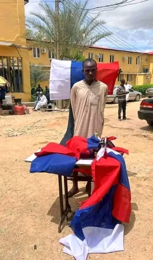 Man DSS Arrested For Producing Russian Flag Never Handled A Sewing Machine – Family